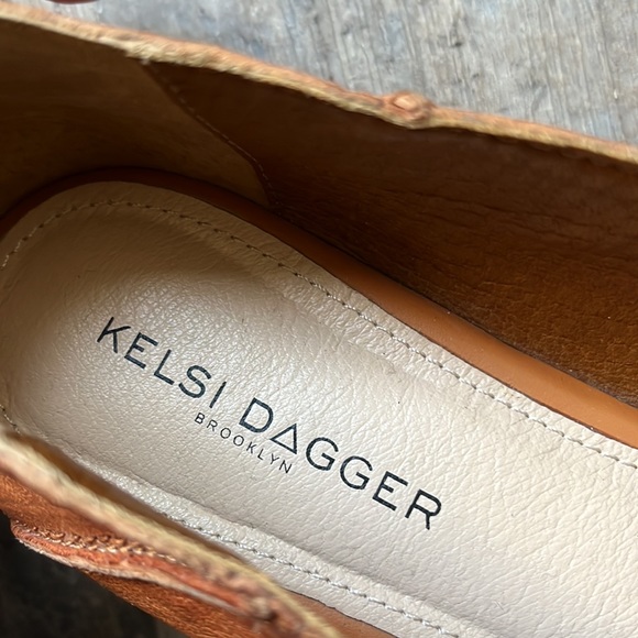 (8) Anthropologie Kelsi Dagger Brooklyn Open Toed Brown Leather Sandals - Picture 3 of 7